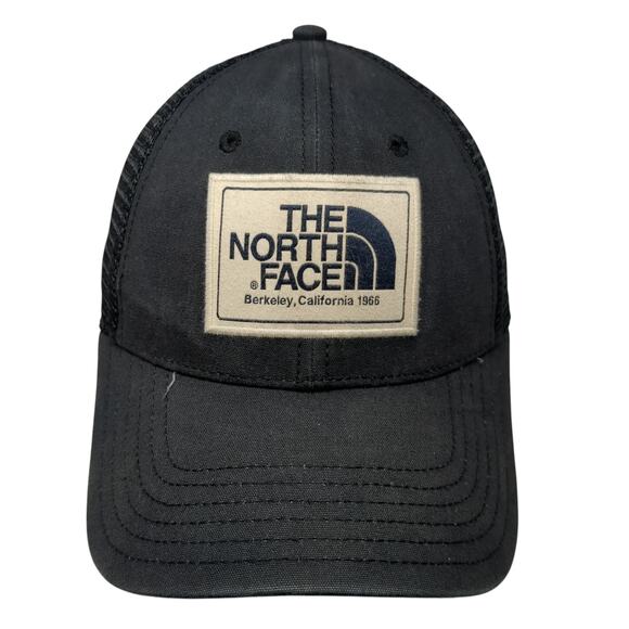 The North Face Snapback Trucker Hat Black One Size Adjustable Mesh Back 6 Panel - Picture 1 of 8
